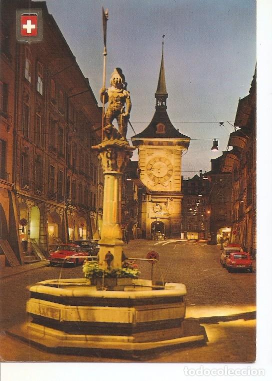 Cartes Postales: Postal 050402 : Cinco Contienentes. Berna (Suiza). Fuente de Zahring y Torre del Reloj - Varios