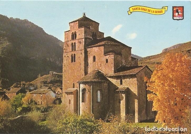 Postkarten: Postal 048738 : Alto Aragon - Huesca. Santa Cruz de la Seros iglesia romanica siglo XI - Varios
