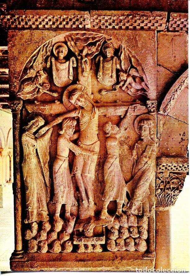 Postais: Postal 16401: BURGOS - Abadia Santa Badia de silos Imagen del Claustro Descendimiento - Varios