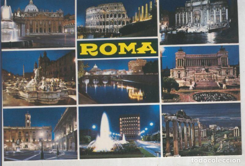 Postcards: Postal 016024: Vistas nocturnas de Roma - Varios