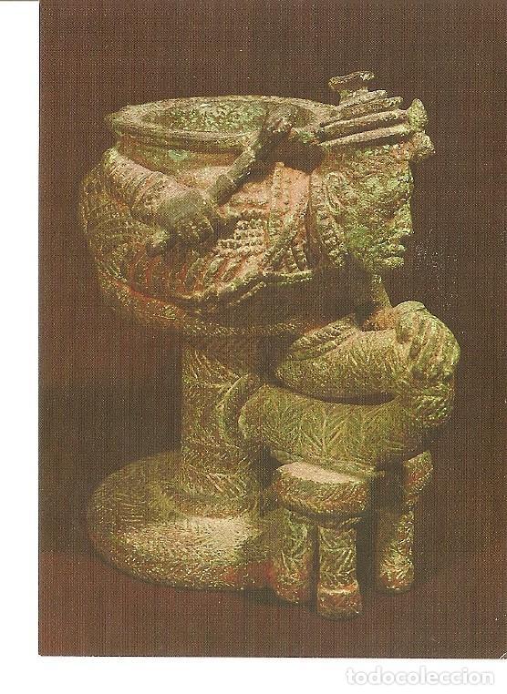 Postales: Postal 022136 : IFE. (12th - 15th centuries AD) bronze bowl with figure of a queen curlen round - Va
