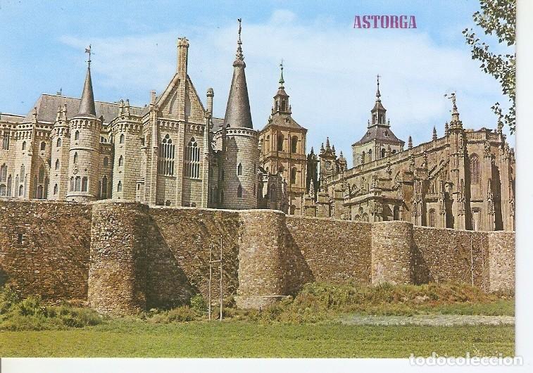 Cartes Postales: Postal 048476 : Astorga. Palacio de Gaudi. Catedral y Murallas - Varios
