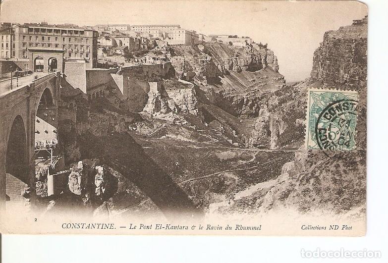 Cartoline: Postal 023076 : Constantine - Le pont El-Kantara le Ravin du Rhummel - Varios