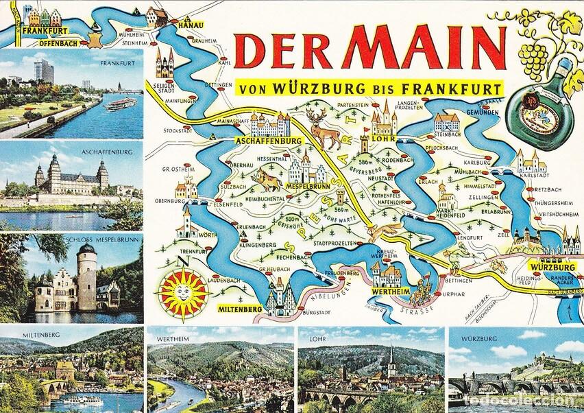 Postkarten: Postal 60723: Varios motivos de Frankfurt - Varios
