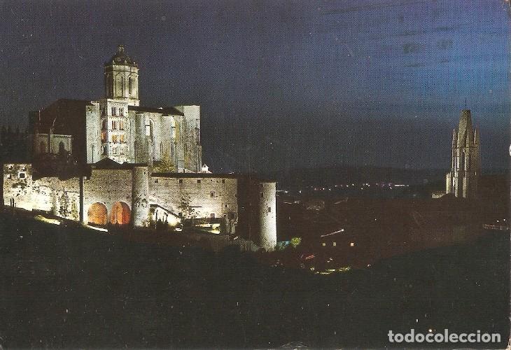 Postkarten: Postal 048996 : Gerona de noche. Catedral y San Felix - Varios