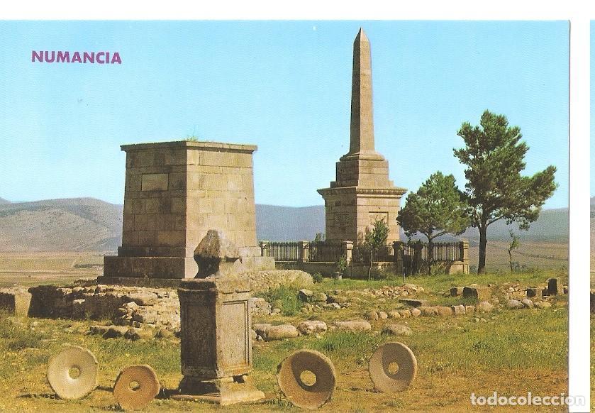 Postkarten: Postal 045220 : Numancia (Soria). Molinos Celtiberos - Obelisco - Varios