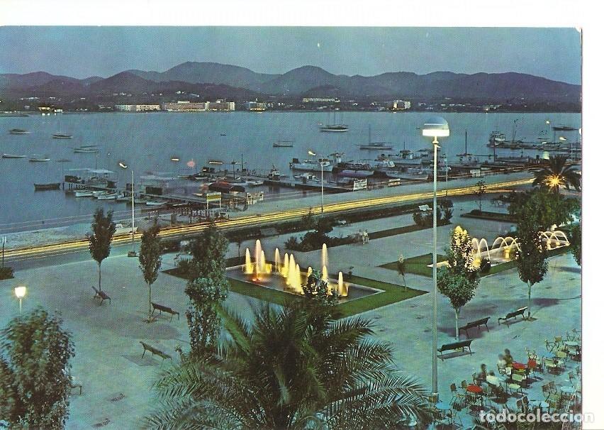 Cartes Postales: Postal 039767 : San Antonio (Ibiza). Espa&ntilde;a. Paseo de las Fuentes. Vista nocturna - Varios