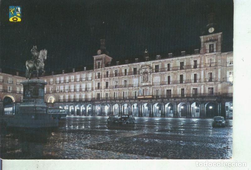 Postais: Postal 014687: Vista noctura de la plaza mayor de Madrid - Varios