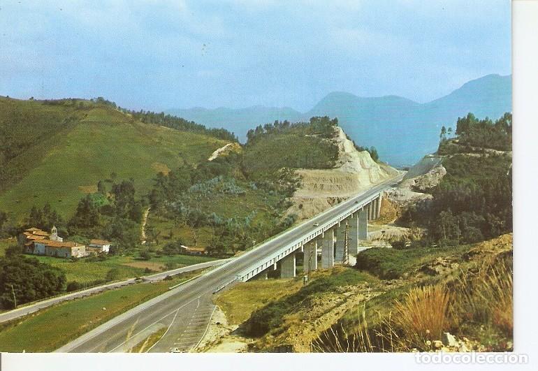 Postcards: Postal 049485 : Naves - Llanes (Asturias). San Antolin de Bedon. Viaducto y Monasterio - Varios