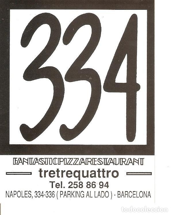 Postkarten: Postal 026649 : Publicidad: 334, pizza restaurant - Barcelona - Varios