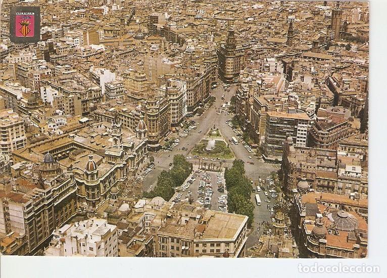 Cartes Postales: Postal 020117 : Plaza del caudillo vista aerea (Valencia) - Varios