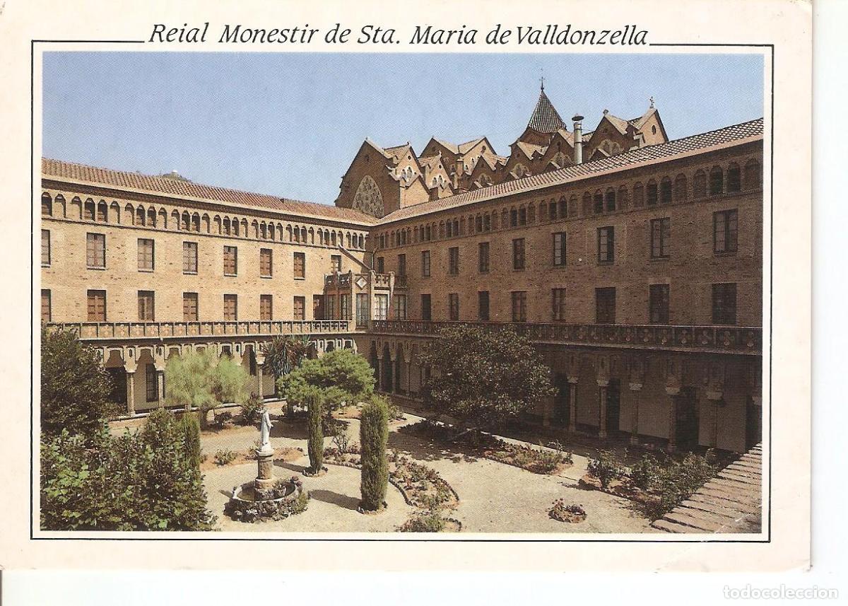 Postkarten: Postal 037795 : Reial Monestir de Sta. Maria de Valldonzella Barcelona. Detalle del jardin del claus