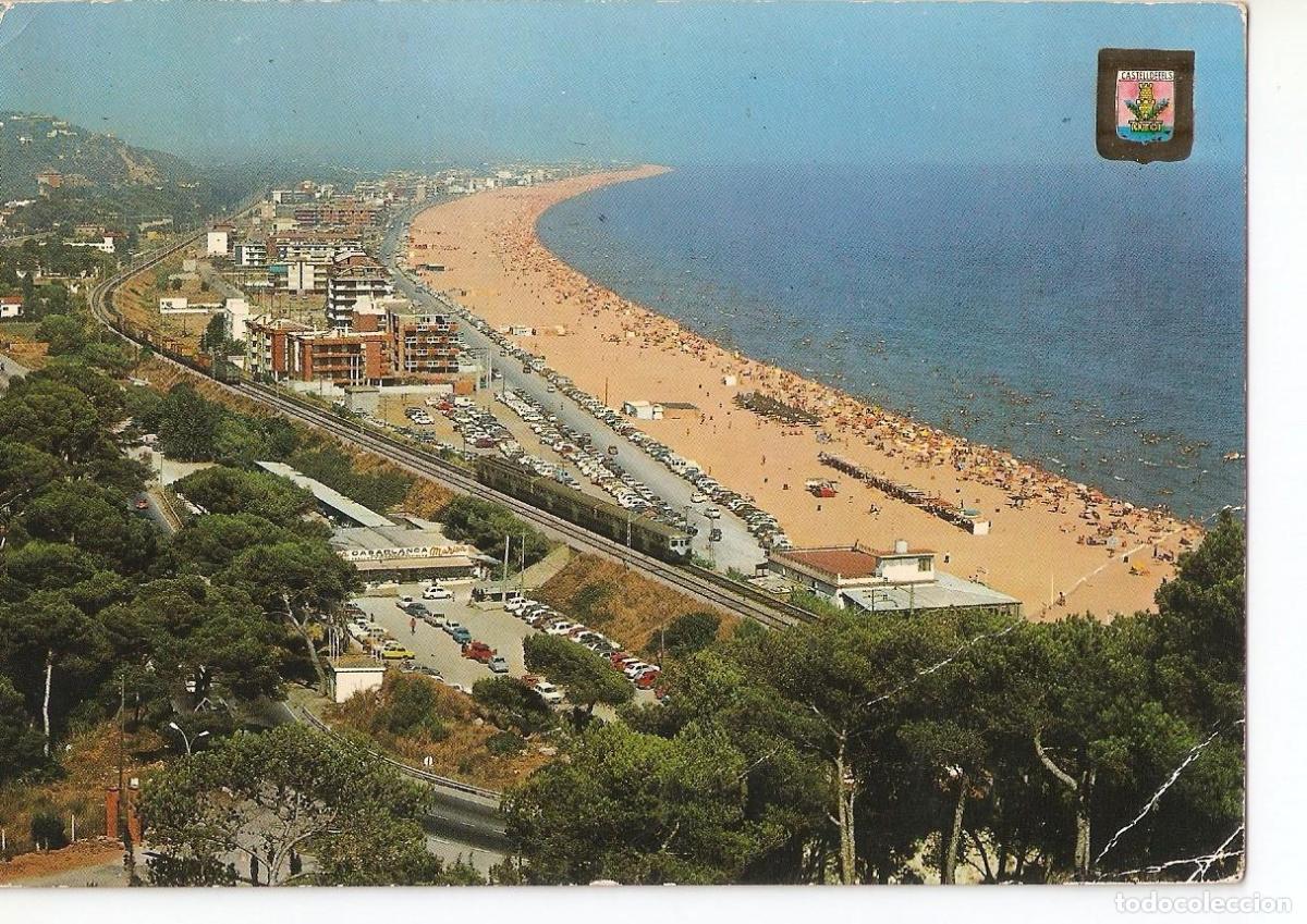 Cartoline: Postal 037758 : Castelldefels (Barcelona). Vista general de la playa - Varios