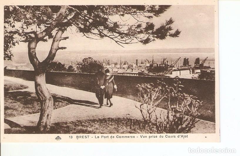 Postales: Postal 026973 : Brest - Le Port de Commerce - Vue prise du Cours dAjot - Varios