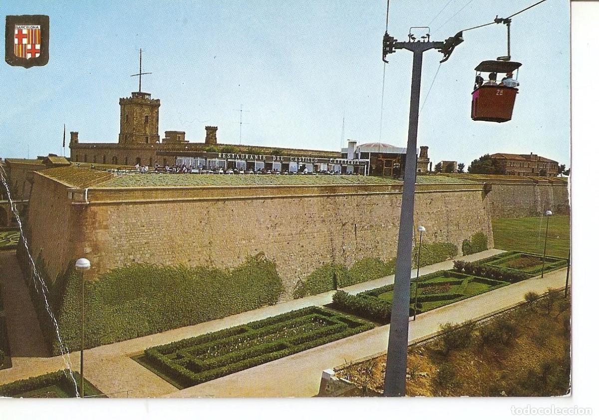 Postales: Postal 037820 : Barcelona. Castillo de Montjuich. Estacion del teleferico - Varios