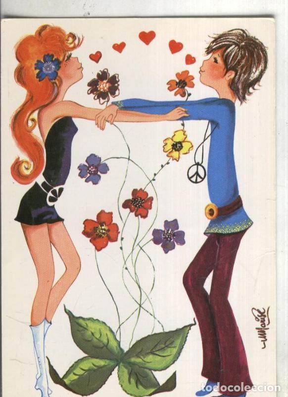 Cartoline: Postal: Romantica, ilustracion de Marise - Varios