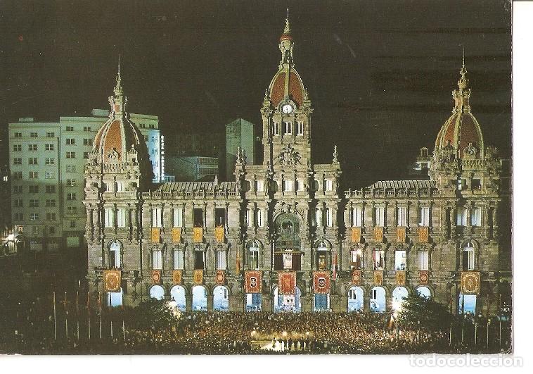 Cartes Postales: Postal 050018 : La Coru&ntilde;a. Palacio Municipal. Vista Nocturna - Varios