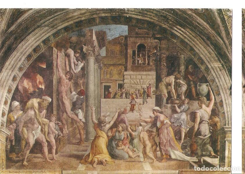 Postkarten: Postal 045713 : Citta del Vaticano. Stanze di Raffaello. Room of the Fire - Fire of Borgo - Varios