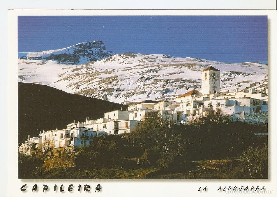 Postcards: Postal 043962 : Capileira. La Alpujarra. Capileira y pico del Veleta (Granada - Espa&ntilde;a) - Varios