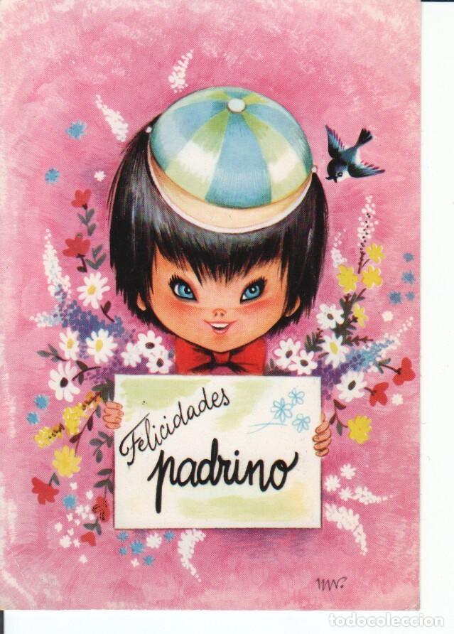 Postales: Postal 016833: ILUSTRACION DE NI&Ntilde;O CHINO - Felicitacion a Padrino - Varios