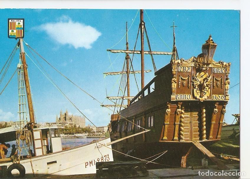 Postais: Postal 043370 : Mallorca. Palma. Detalle del Puerto y Catedral - Varios