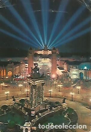 Postais: POSTAL 55978: BARCELONA. Plaza de Espa&ntilde;a de noche - Varios