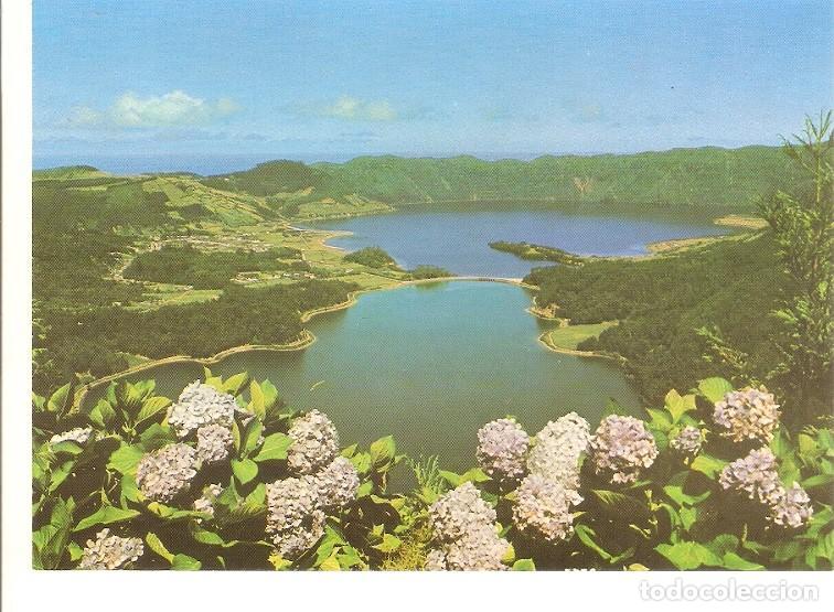 Cartoline: Postal 050328 : S. Miguel - A&ccedil;ores. Sete cidades - The Green and Blue Lakes - Varios