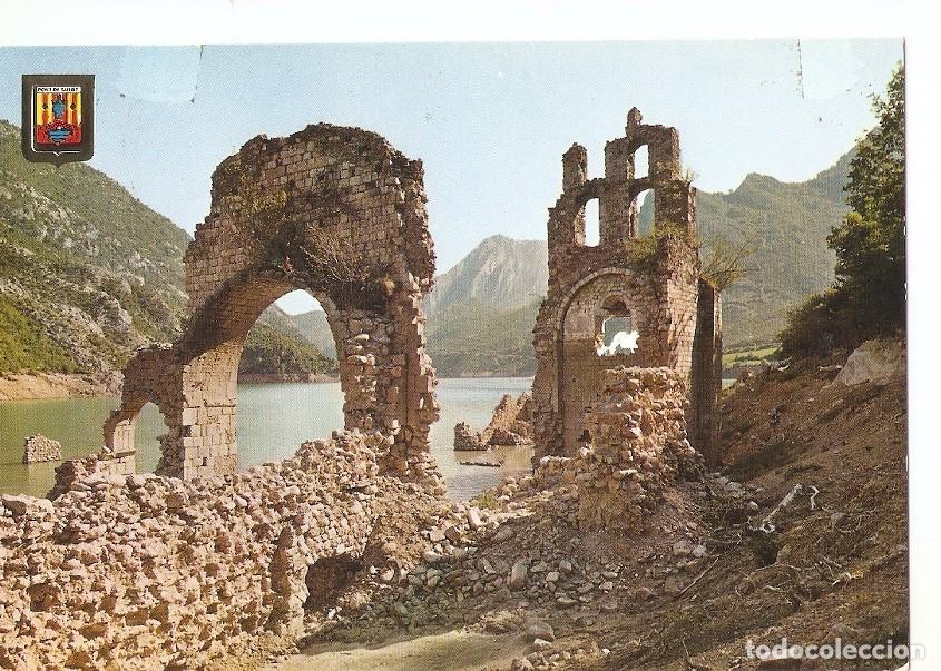 Postales: Postal 035280 : Pirineu Catala (Lleida_). Vall Ribagor&ccedil;ana. Pont de Suert. Ruinas Romanicas del Mona