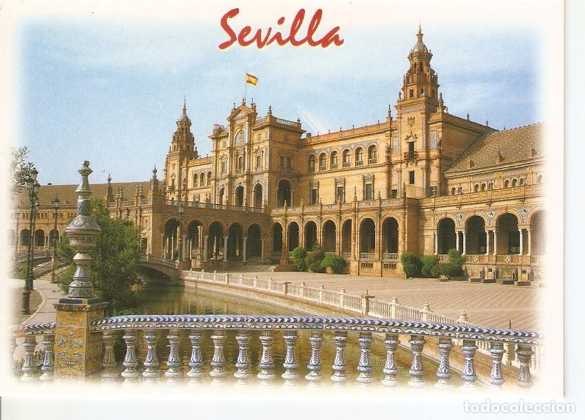 Cartoline: Postal 043031 : Sevilla. Parque Ma; Luisa. Plaza de Espa&ntilde;a. Capitania General - Varios