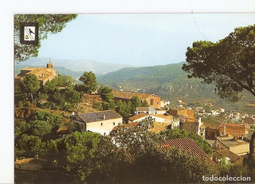 Postcards: Postal 028960 : Corbera Alta de Llobregat (Barcelona). Iglesia, Castillo y al fondo Corbera Baja - V