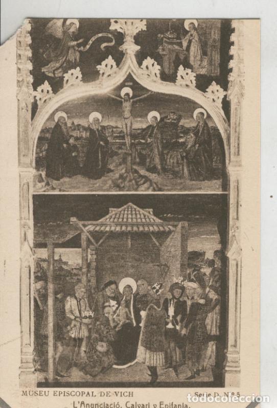 Postkarten: Postal 010225: Vich: museo episcopal: La anunciacion, calvario y epifania - Varios