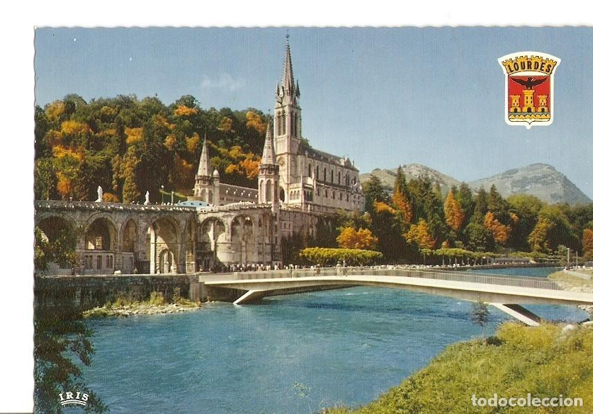 Postkarten: Postal 027850 : Lourdes, The Basilica and the gave - Varios