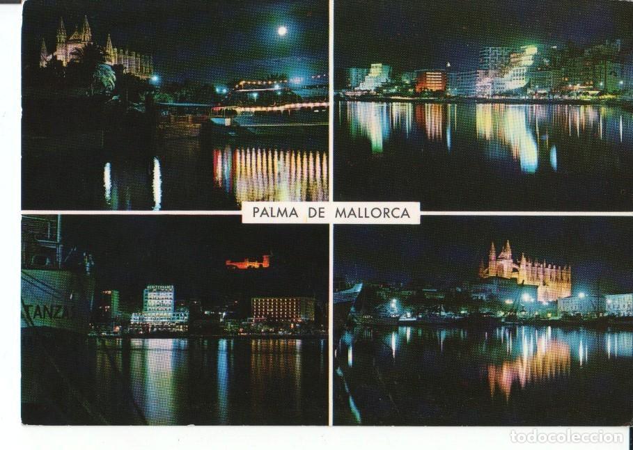 Postales: Postal-Postcard 17566: PALMA DE MALLORCA - Diferentes vistas nocturnas de la ciudad de Palma de Mall