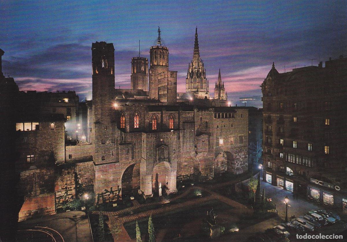 Postales: Postal 60218: Barrio gotico. Pza. Ramon Berenguer (Barcelona). - Varios