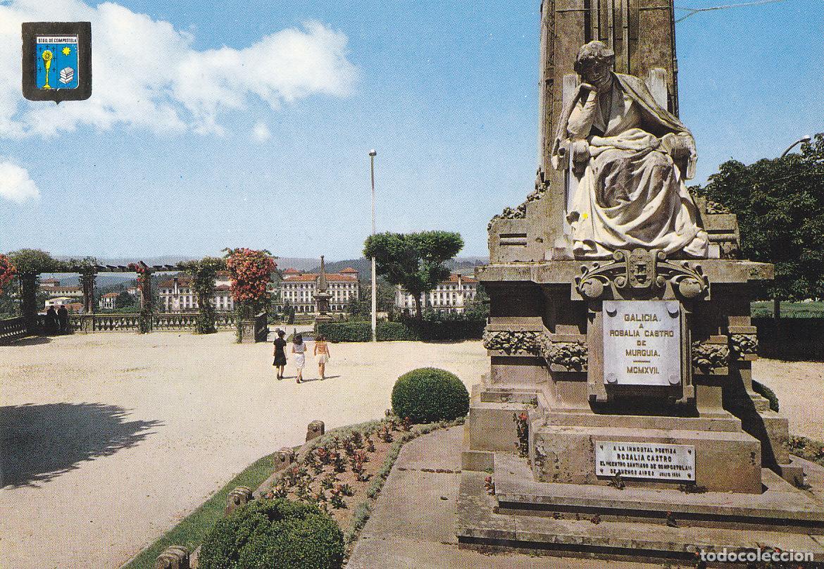 Postales: Postal 61201 : Santiago de Compostela. Alameda Rosalia de Castro (Poetisa gallega) - Varios
