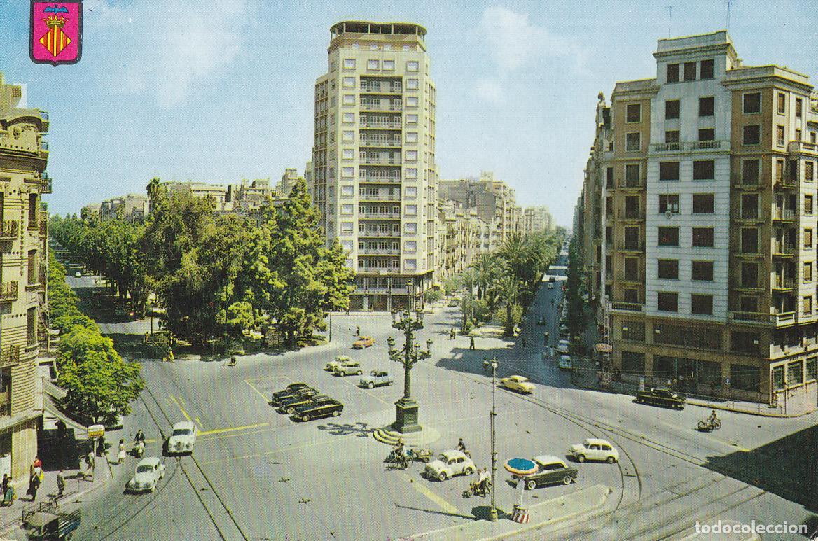 Postcards: Postal 61229 : Valencia. Gran Via Marques del Turia y Avenida Jose Antonio - Varios