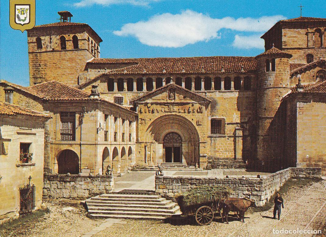 Postkarten: Postal 61639 : Santillana del Mar (Cantabria). Real Coelgiata. Fachada (siglo XII) - Varios