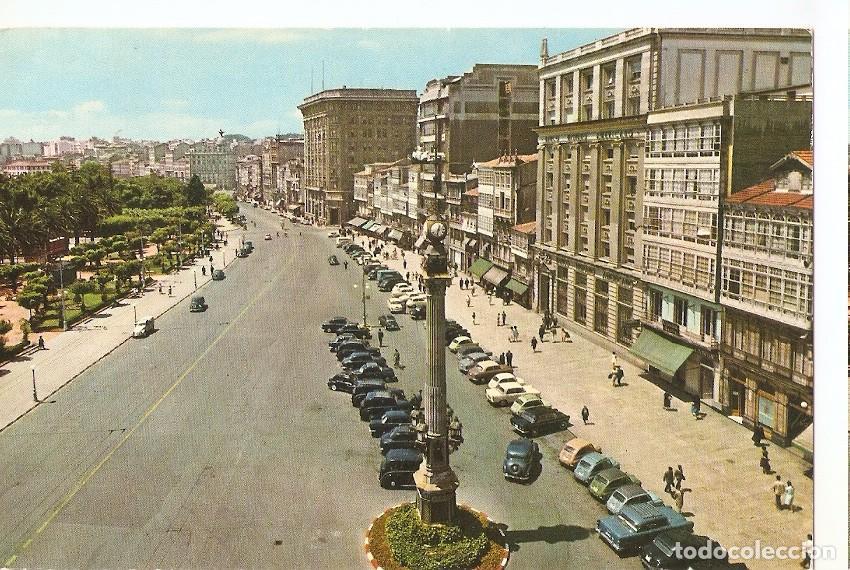 Postkarten: Postal 044432 : La Coru&ntilde;a. Obelisco y avenida de los cantones - Varios