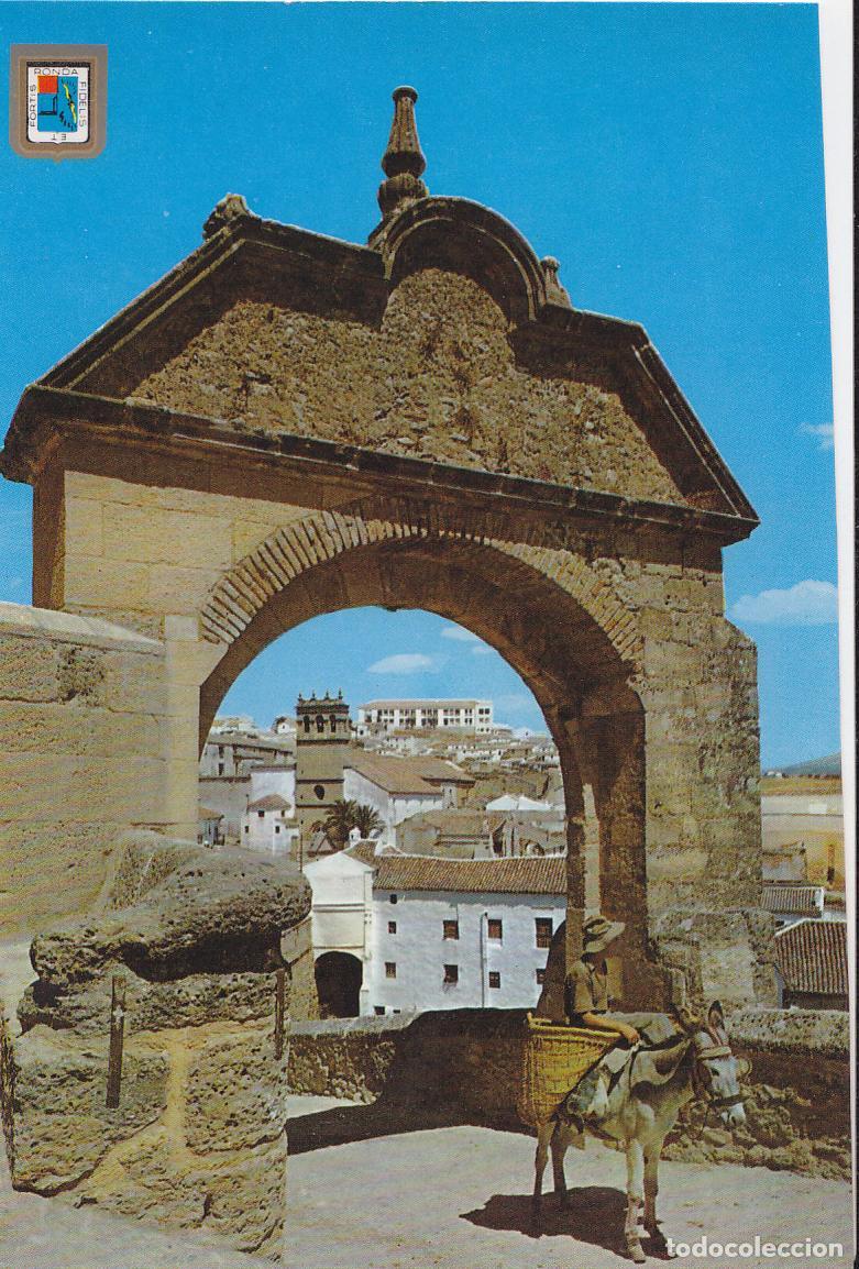 Postcards: Postal 61737 : Ronda. Arco romano y sillon del Moro - Varios
