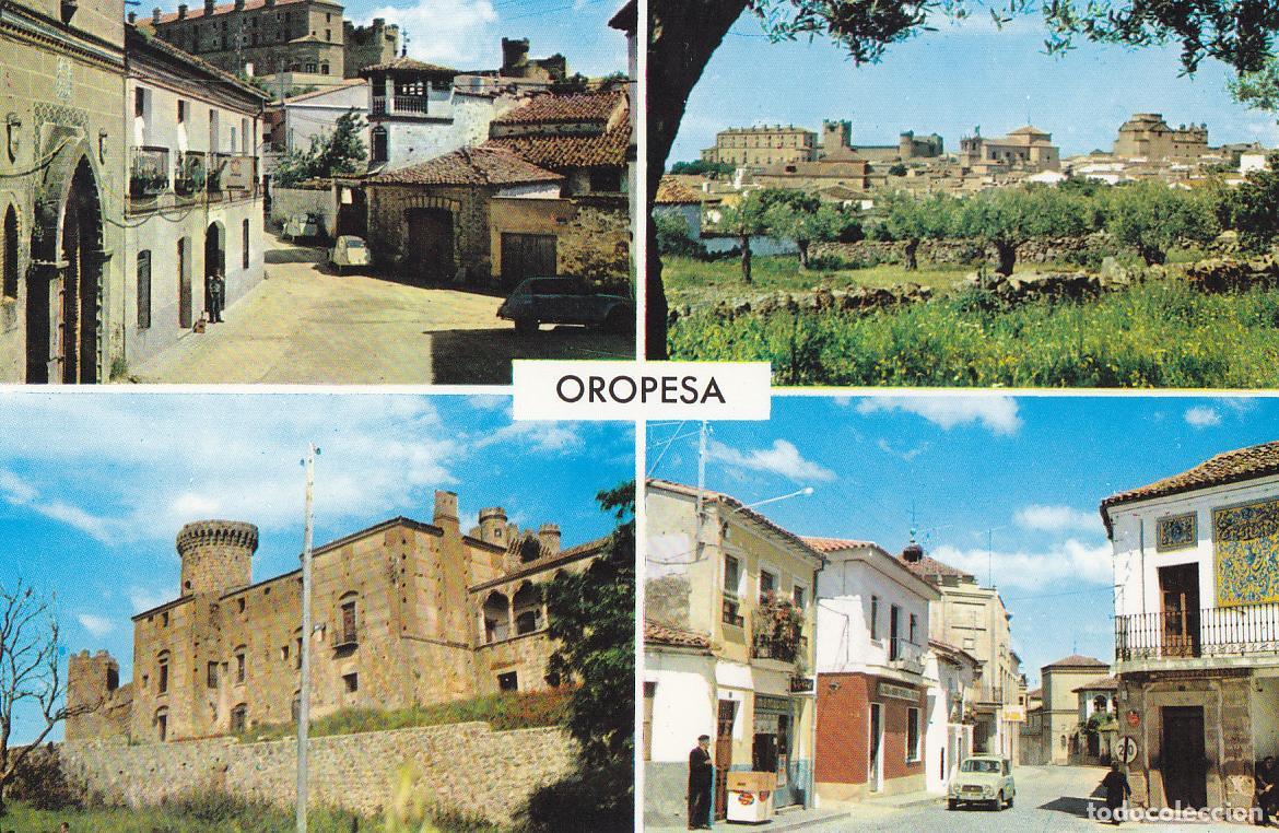 Postais: Postal 61889 : Oropesa (Toledo). Vista parcial y puesta de sol - Varios