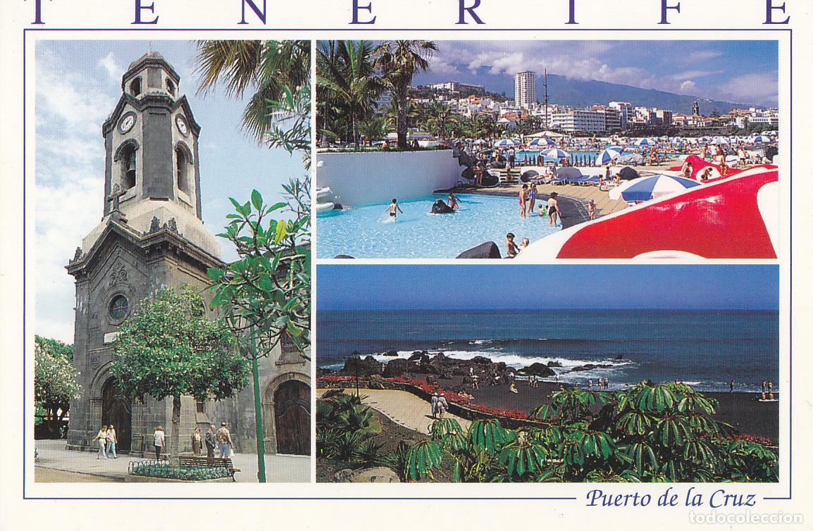 Postkarten: Postal 61923 : Puerto de la Cruz (Tenerife). Iglesia de Ntra. Sra. De la Pe&ntilde;a de Francia - Lago Mart