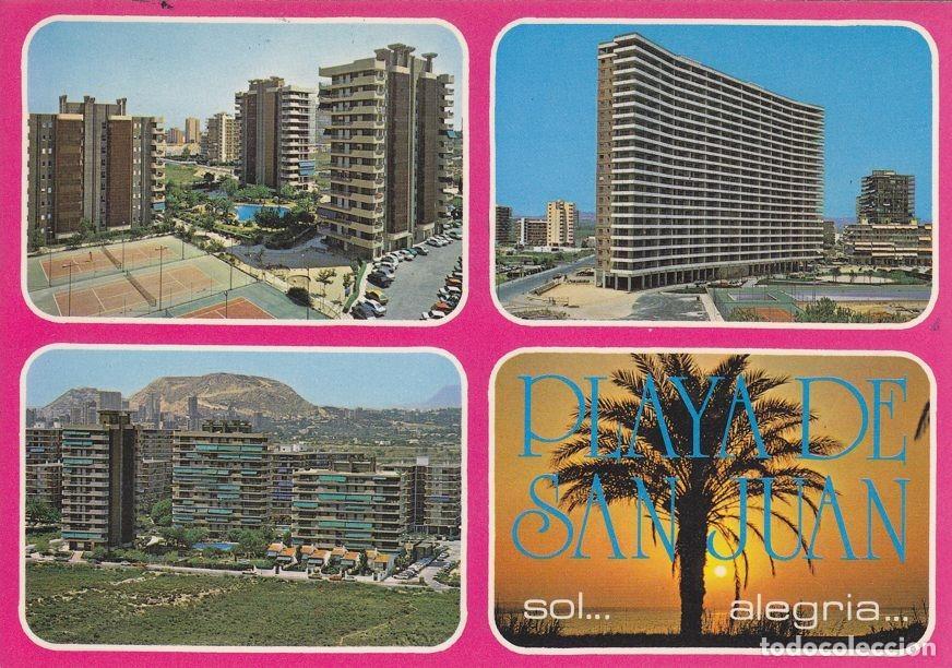 Cartes Postales: Postal 60312. Varias vistas Playa san Juan Sol (Alicante) - Varios