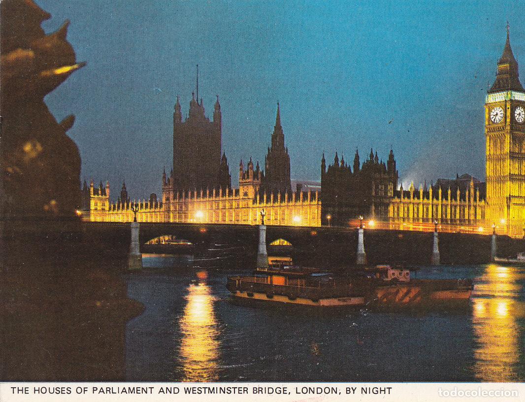 Cartoline: Postal 62048 : The Houses of Parliament and Westminster Bridge London by night - Varios