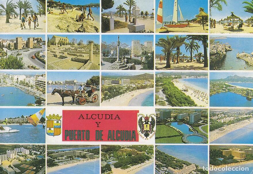 Postais: Postal 60964: Varios motivos de Alcudia y puerto (Mallorca) - Varios