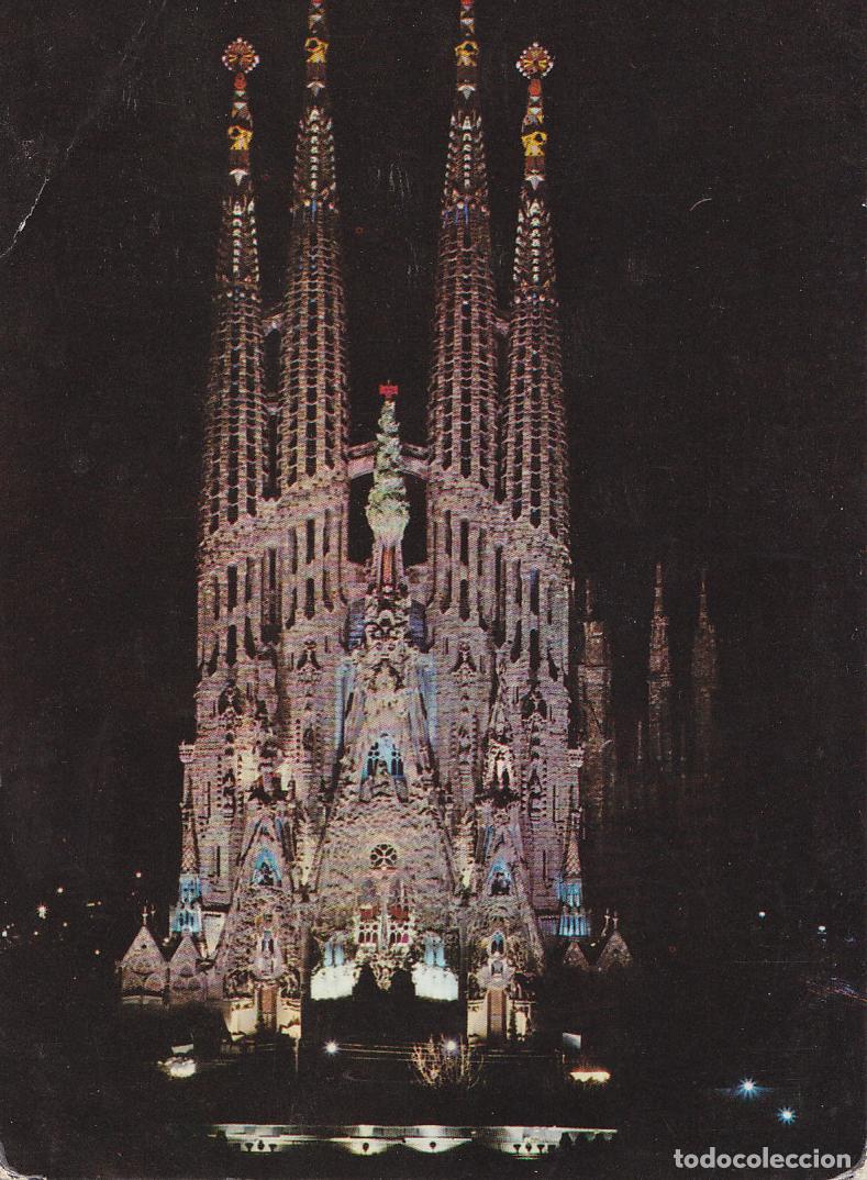 Postais: Postal 62137 : Barcelona. Templo de la Sagrada Familia de noche - Varios