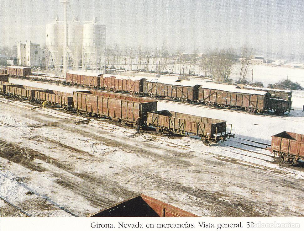 Cartoline: Postal 62194 : Girona. Nevada en mercancias. Vista general - Varios