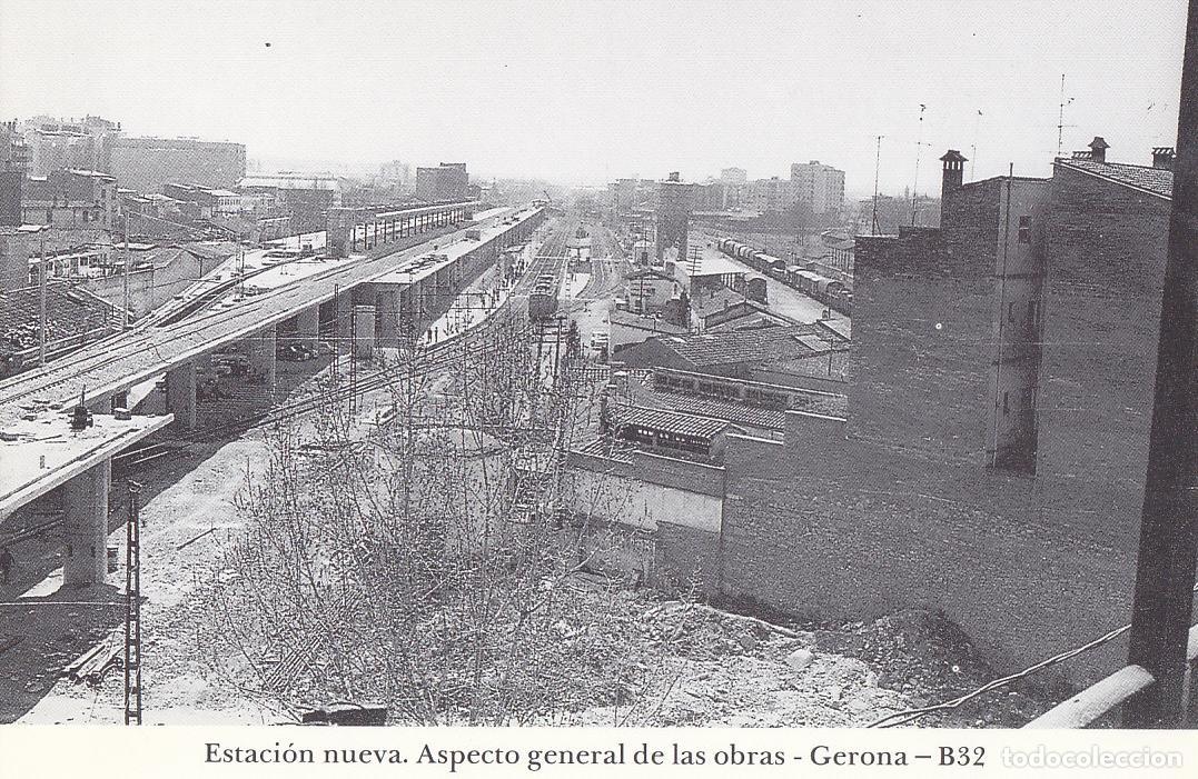 Postkarten: Postal 62250 : Estacion nueva. Aspecto general de las obras - Gerona - Varios