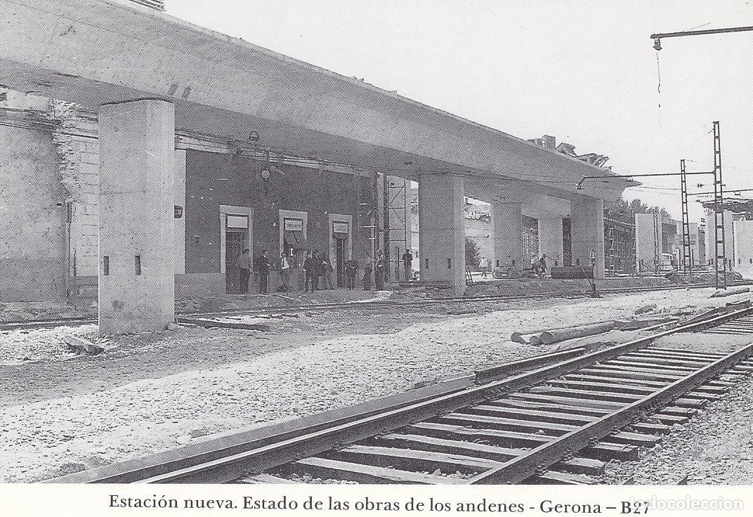 Postkarten: Postal 62255 : Estacion nueva. Estado de las obras de los andenes - Gerona - Varios