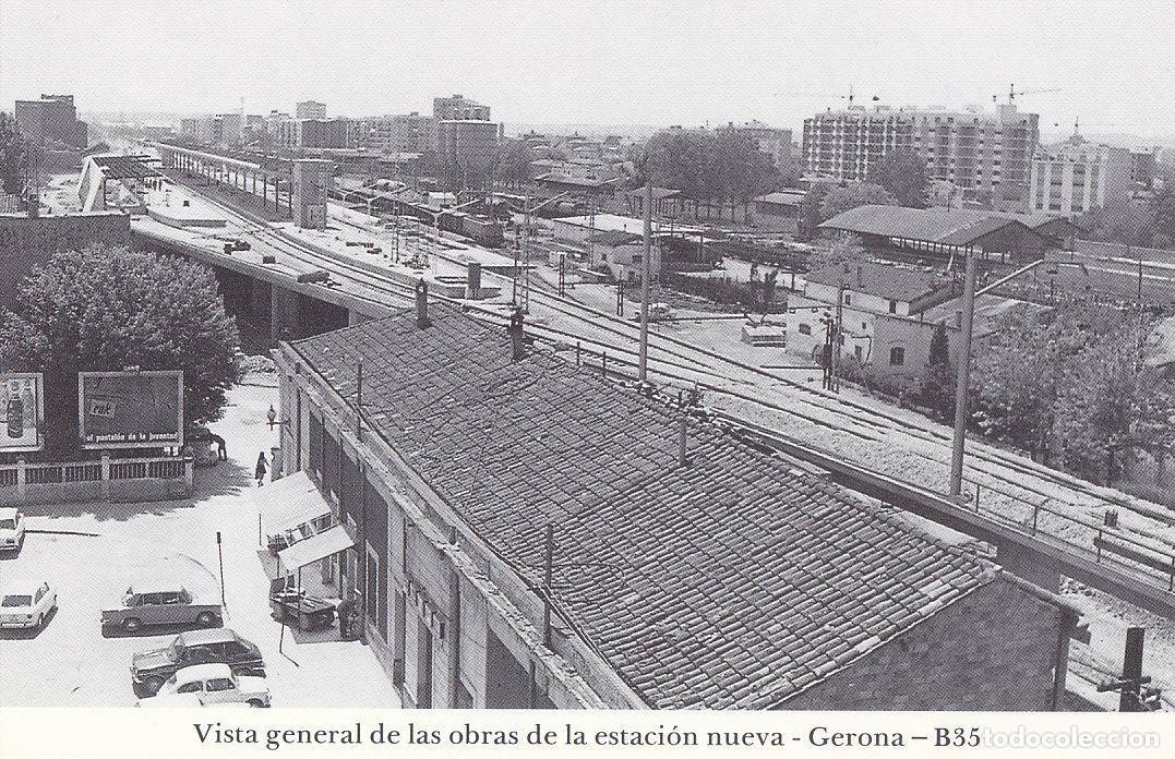 Postais: Postal 62247 : Vista general de las obras de la estacion nueva - Gerona - Varios