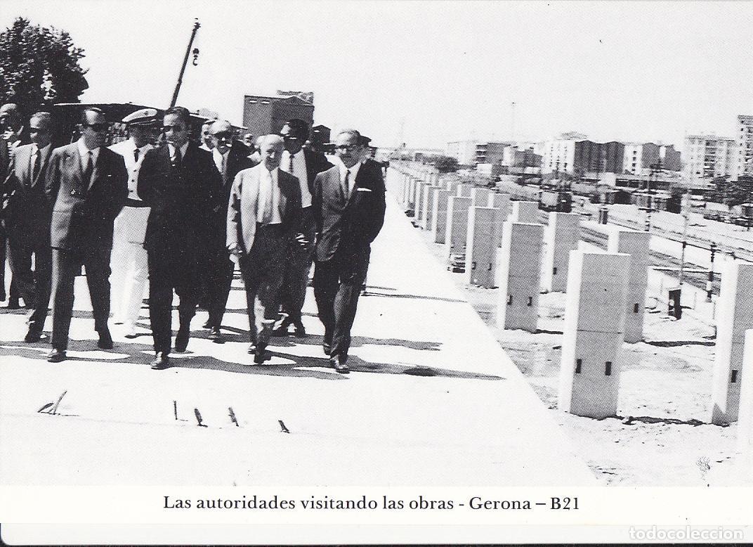 Postais: Postal 62261 : Las autoridades visitando las obras - Gerona - Varios